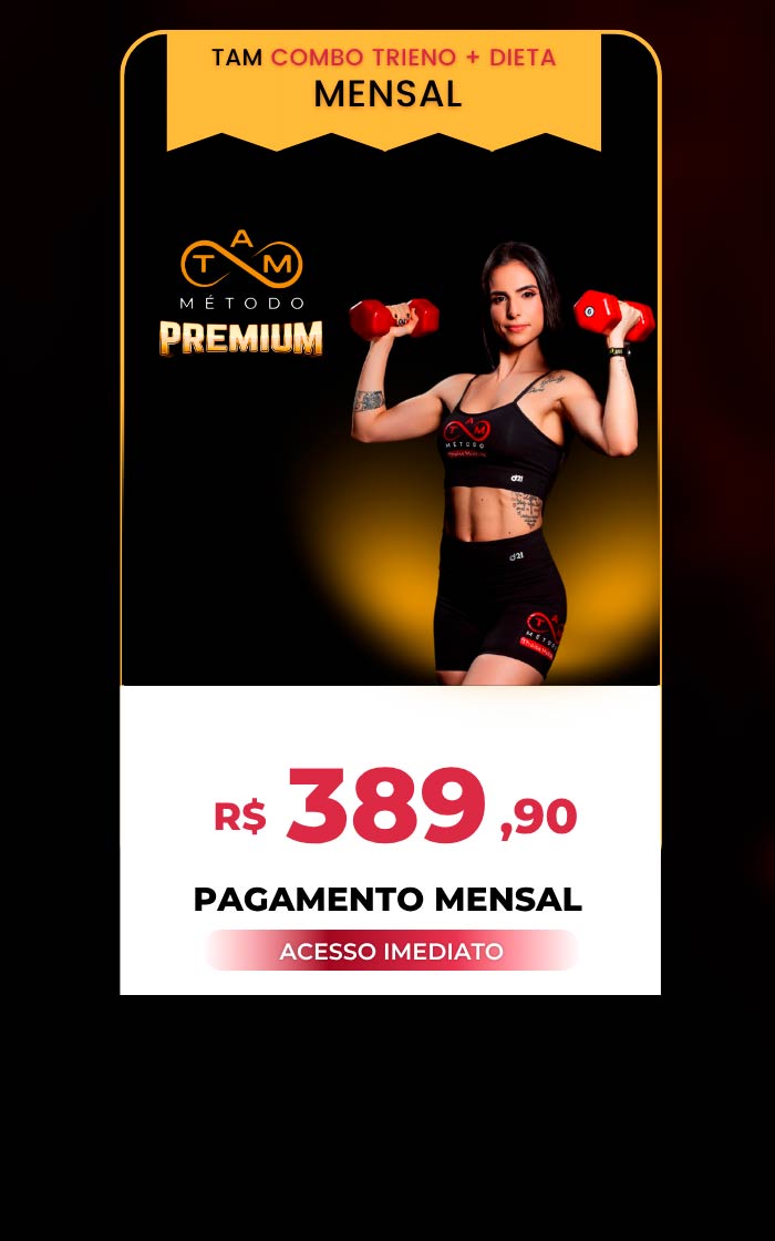 Thaisa Mustafé — COMBO TAM BLACK — DIETA + TREINO