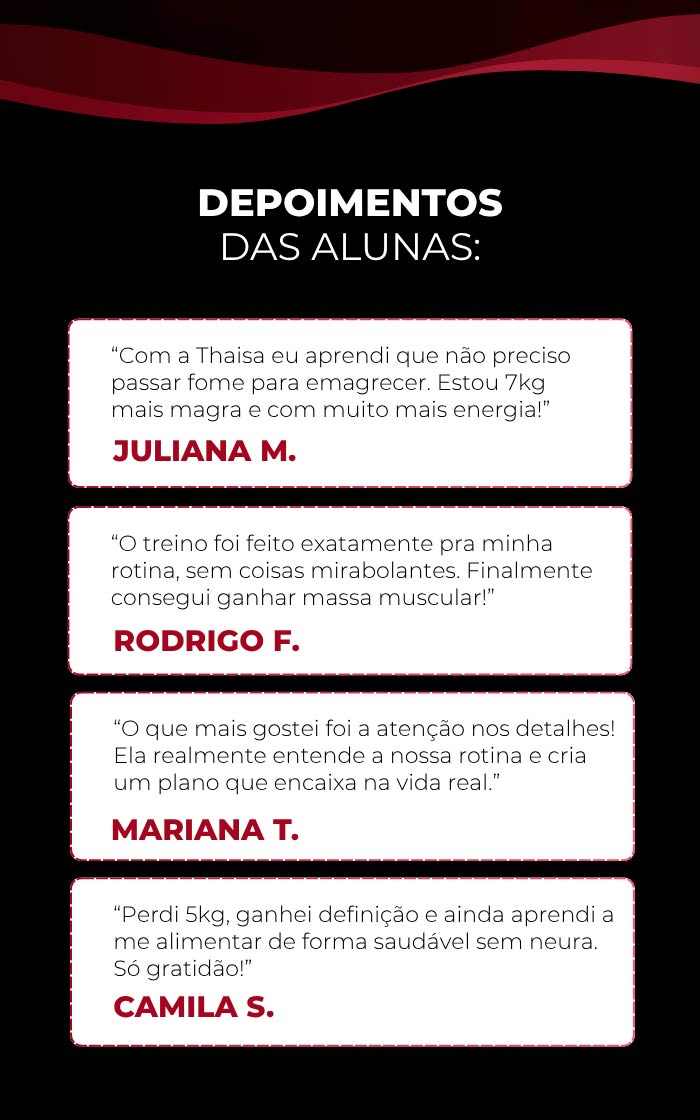 Depoimentos de Juliana, Rodrigo, Mariana e Camila